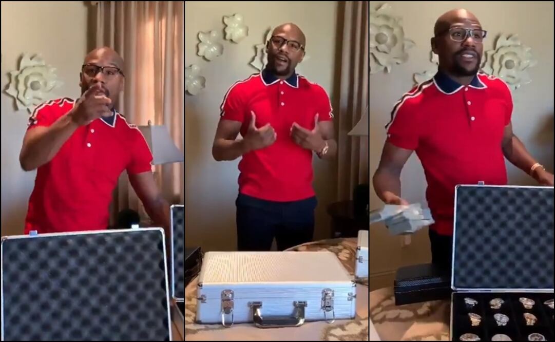 El excéntrico Mayweather, dio otra muestra más de su ansia por presumir sus posesiones. Foto: Especial