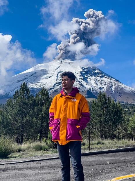 Gerardo Matamoros, influencer que subió al Popocatépetl. Foto: Cortesía