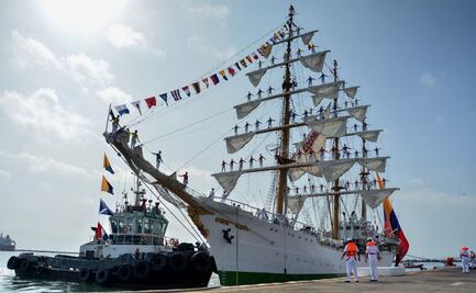 Llega buque escuela de la Armada de Colombia al puerto de Veracruz 
