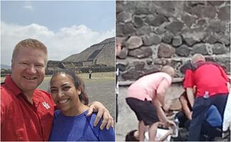 Pareja de EU se vuelve héroe en ataque en Teotihuacán; auxiliaron a heridos en medio del caos: “fue muy surreal”