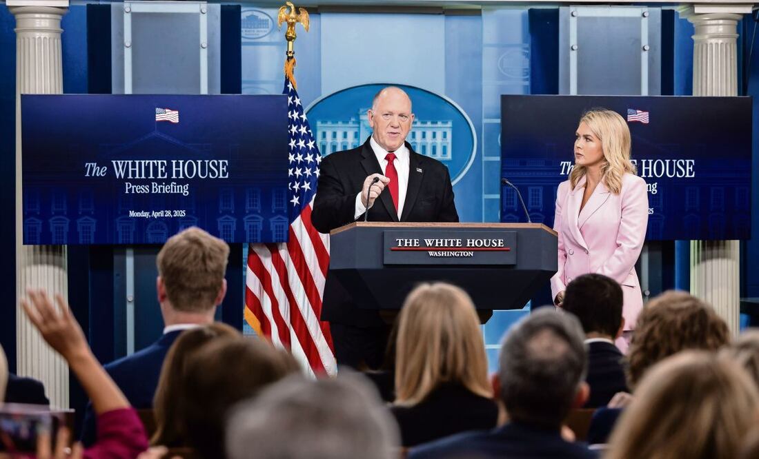 El zar fronterizo Tom Homan, al defender este lunes en la Casa Blanca la política migratoria del presidente Donald Trump. Foto: EFE