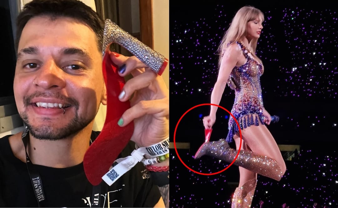 Uno de los tacones de Taylor Swift se rompió durante el show que ofreció en pasado lunes en Río de Janeiro.
Fotos: Instagram