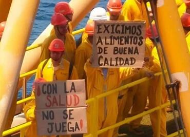 Trabajadores de Plataforma de Pemex en Campeche inician huelga de hambre; acusan mala calidad de alimentos y corrupción