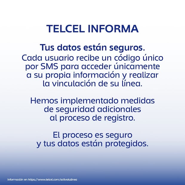 Comunicado oficial de Telcel en redes sociales respecto a la polémica de fuga de datos en el registro obligatorio de líneas móviles. Foto: Telcel