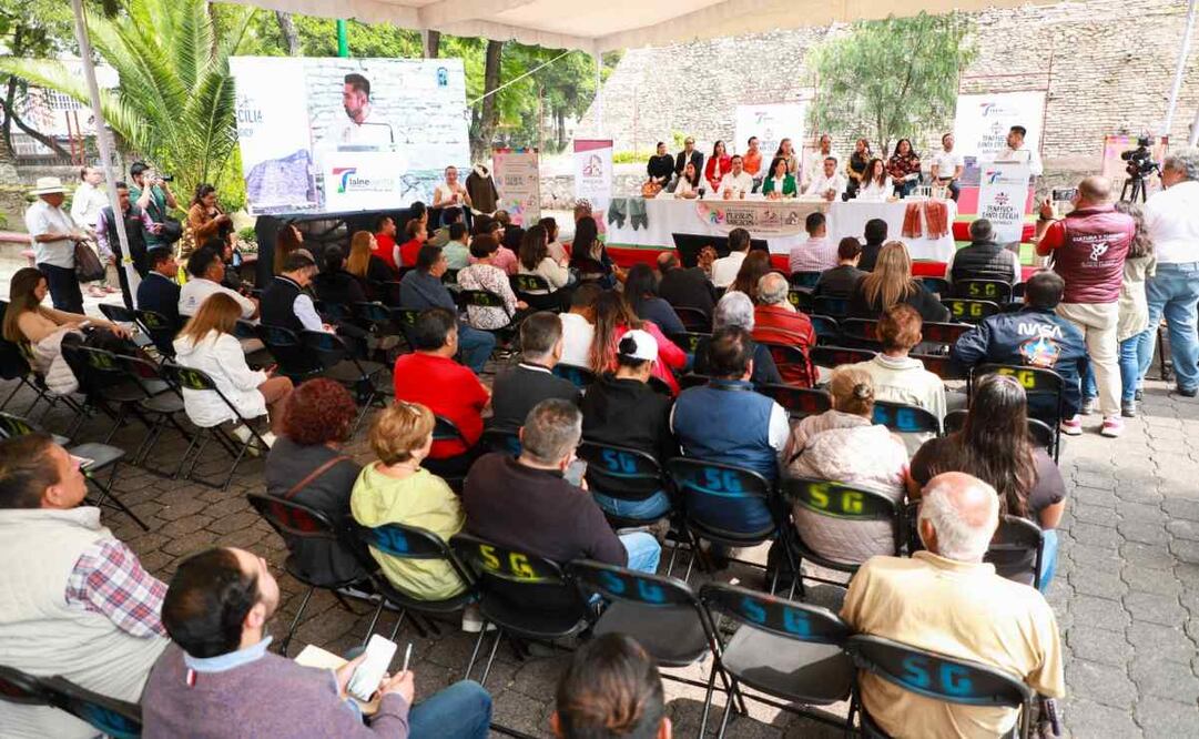 En conferencia de prensa donde se dieron a conocer los detalles de la participación de la delegación mexiquense de la sexta edición del Tianguis Nacional de Pueblos Mágicos. Foto: Especial