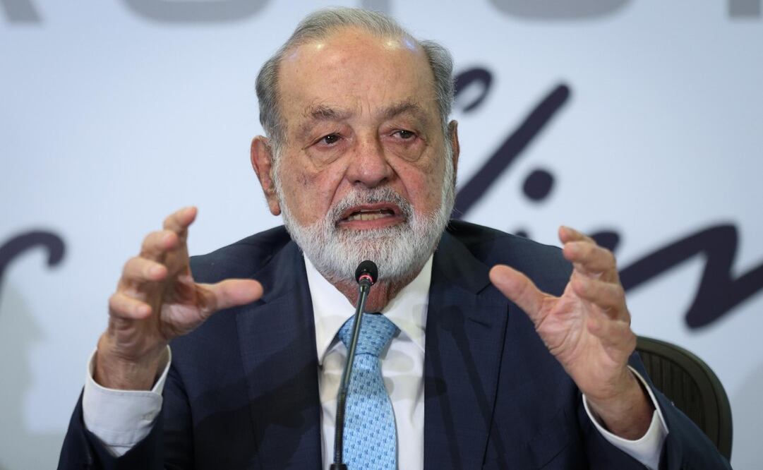 Conferencia de prensa del empresario Carlos Slim Helú en las instalaciones de grupo Inbursa. Foto: Diego Simón Sánchez EL UNIVERSAL