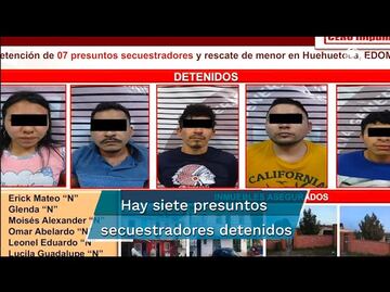 Cae banda de presuntos secuestradores en Edomex; rescatan a niño de 9 años