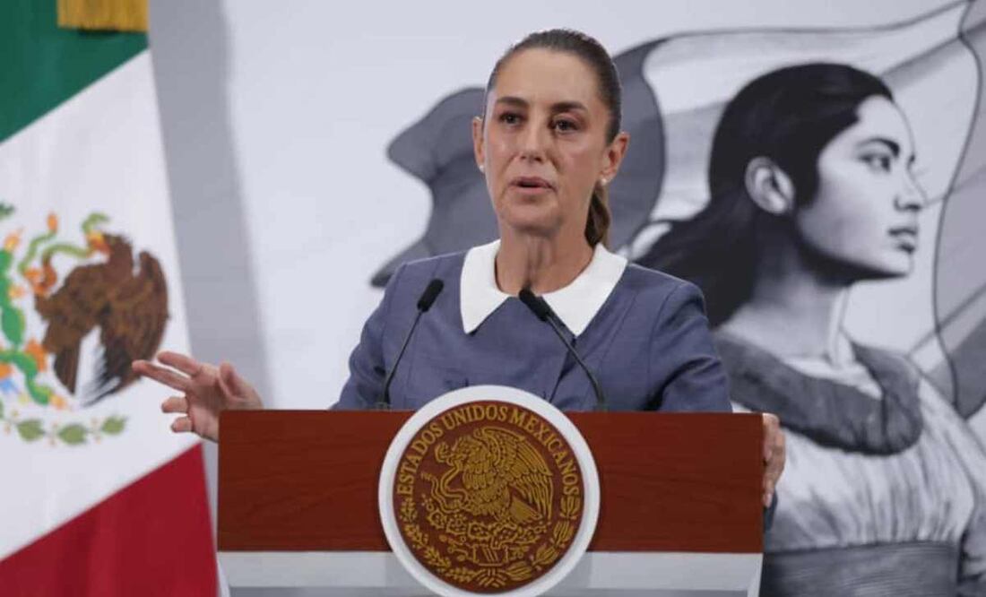 Claudia Sheinbaum, presidenta de México, durante la mañanera del 15 de octubre del 2025. Foto: Carlos Mejía / EL UNIVERSAL.