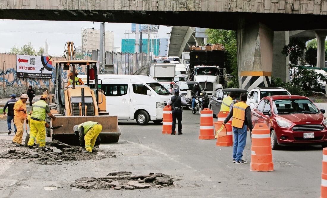 Cierran vialidades de la CDMX por programa Bacheo Programado Nocturno. Imagen ilustrativa. Foto: Darío Luna / EL UNIVERSAL