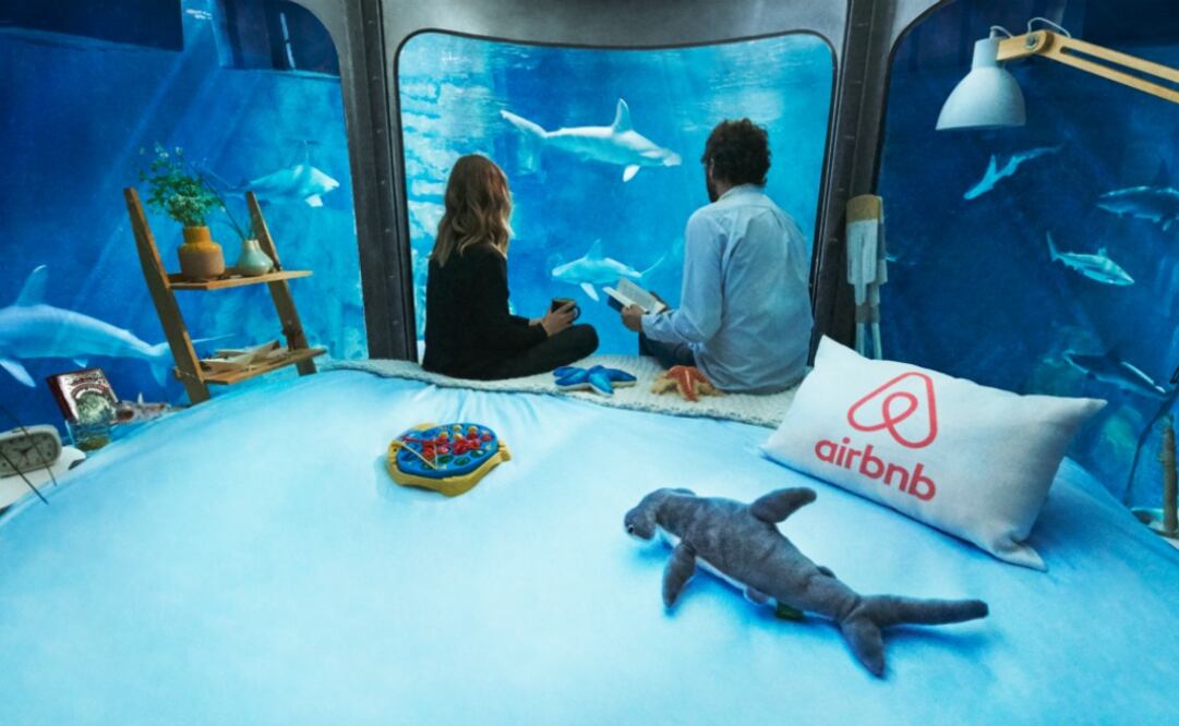 Diseñada específicamente para el Acuario y probada en el Mar Mediterráneo, la habitación submarina seguirá existiendo incluso después de la partida de sus huéspedes. (Foto: Cortesía Airbnb)