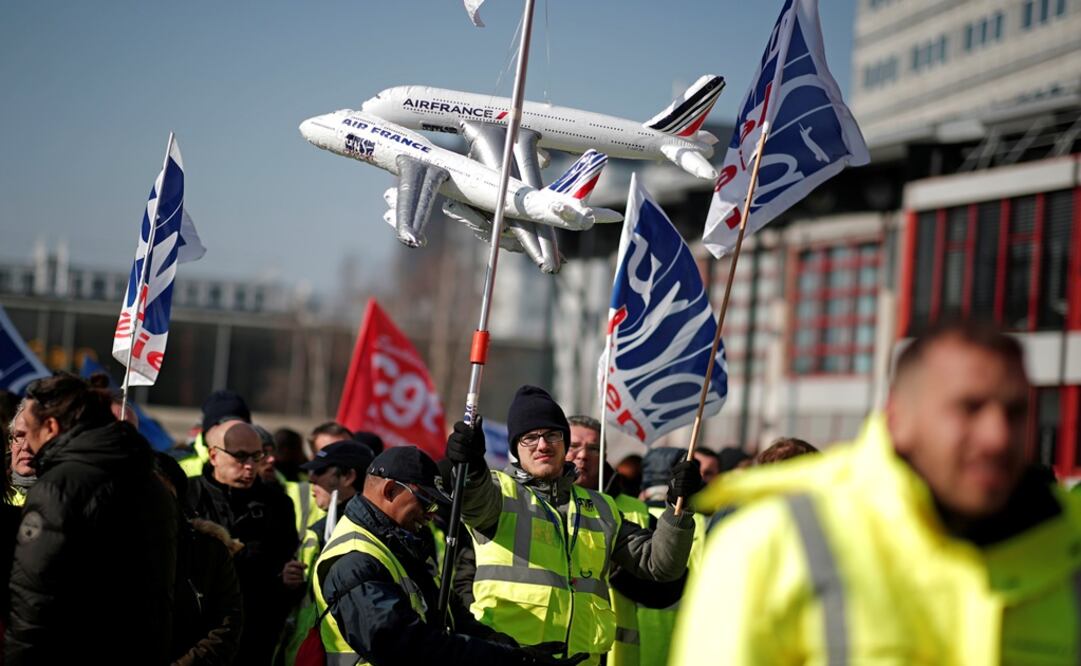 Las centrales sindicales denunciaron que Air France congeló el aumento de salarios hace seis años. Foto: Reuters