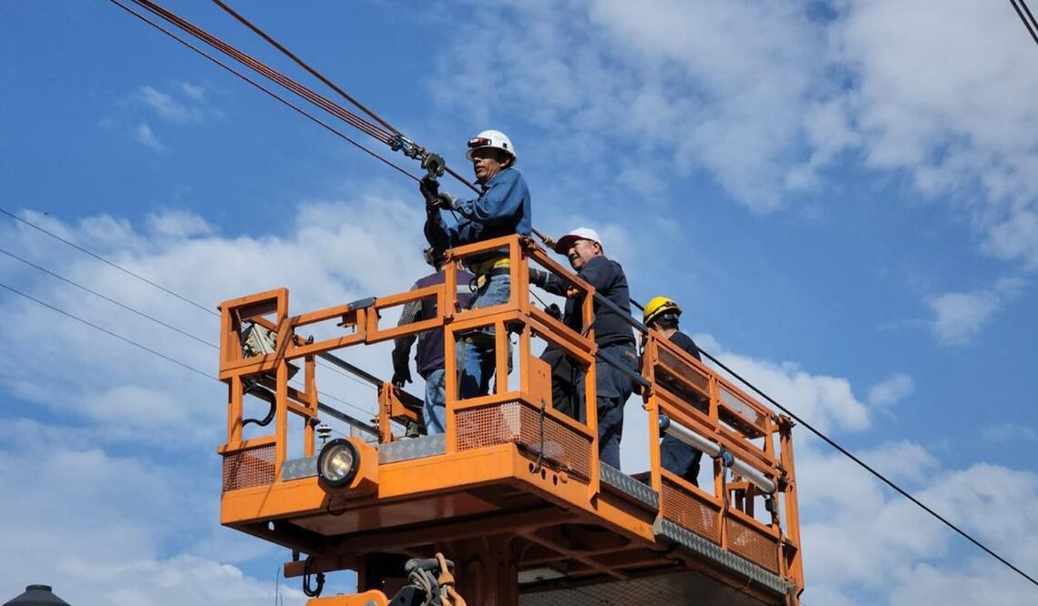Trabajos en la Línea A de la estación Los Reyes a La Paz. Foto: especial