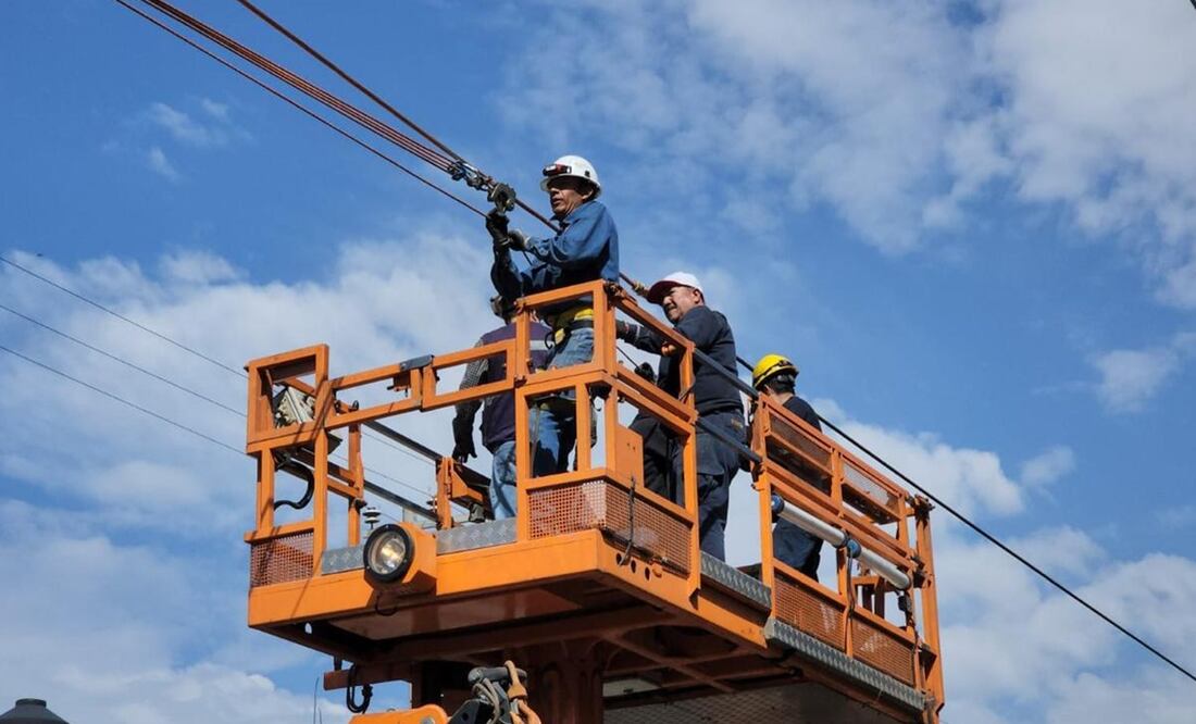 Trabajos en la Línea A de la estación Los Reyes a La Paz. Foto: especial