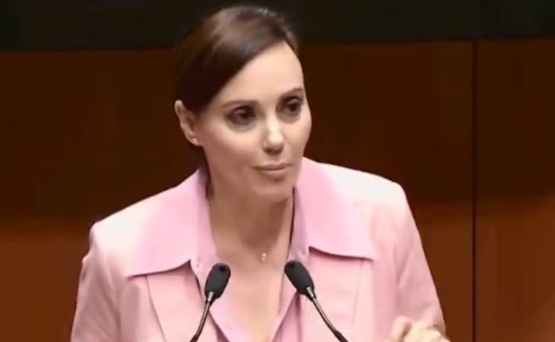 Lilly Téllez en el pleno del senado. Foto: Captura de pantalla