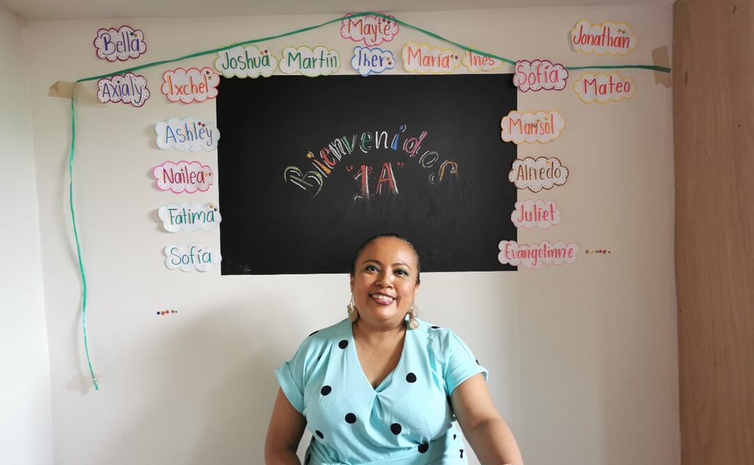 Una maestra de primaria se prepara para iniciar su primera clase del ciclo escolar 2020-2021 en la Ciudad de Oaxaca. Foto: Roselía Chaca/ EL UNIVERSAL