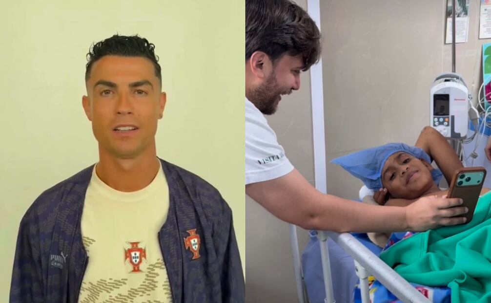 Andrés Mieles reacciona desde el hospital al mensaje de apoyo de Cristiano Ronaldo (03/07/2026). Fotos: Captura de pantalla