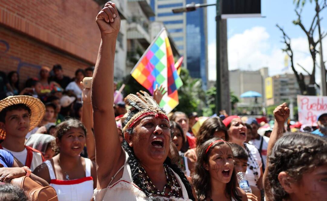 Venezuela celebra el Día de la Resistencia Indígena. Foto: EFE