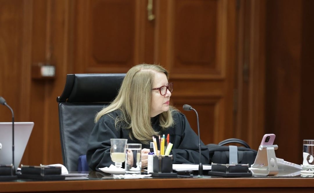 La ministra Loretta Ortiz Ahlf en sesión del Pleno de la Suprema Corte de Justicia de la Nación este jueves 29 de enero de 2026. Foto: Especial