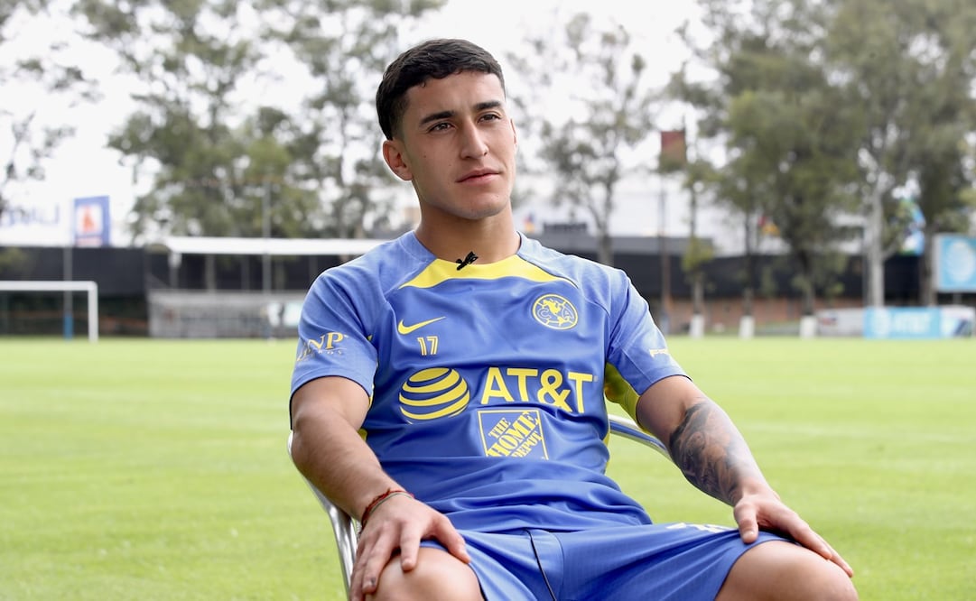 Alejandro Zendejas tras un entrenamiento con el América - FOTO: Valente Rosas / El Universal