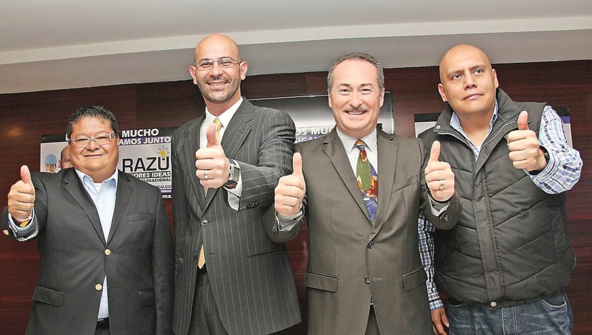 El abanderado del sol azteca, David Razú externó su agradecimiento a Alejandro Velázquez y aseguró incluirá sus propuestas en su proyecto Foto: Especial