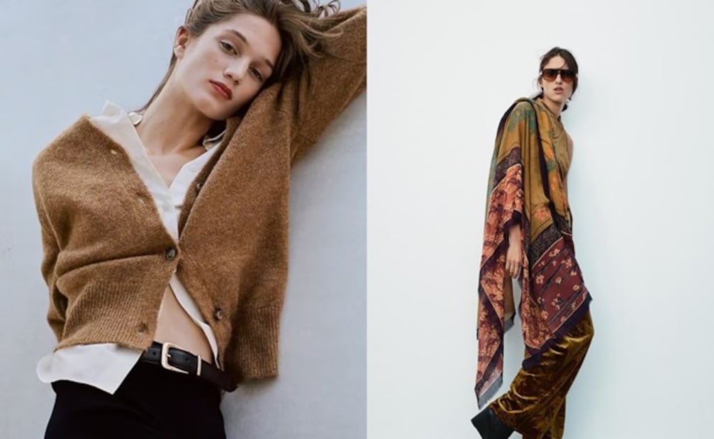 Pañuelos, cinturones y lentes grandes reinan este otoño. Foto: Mango / Zara