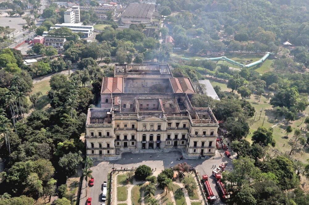 Se calcula que el fuego destruyó 90% del patrimonio del museo. (ARCHIVO EL UNIVERSAL)