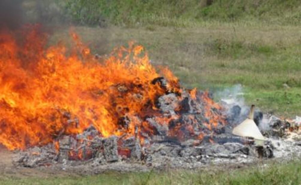 PGR incinera 196 kilos de droga en Veracruz