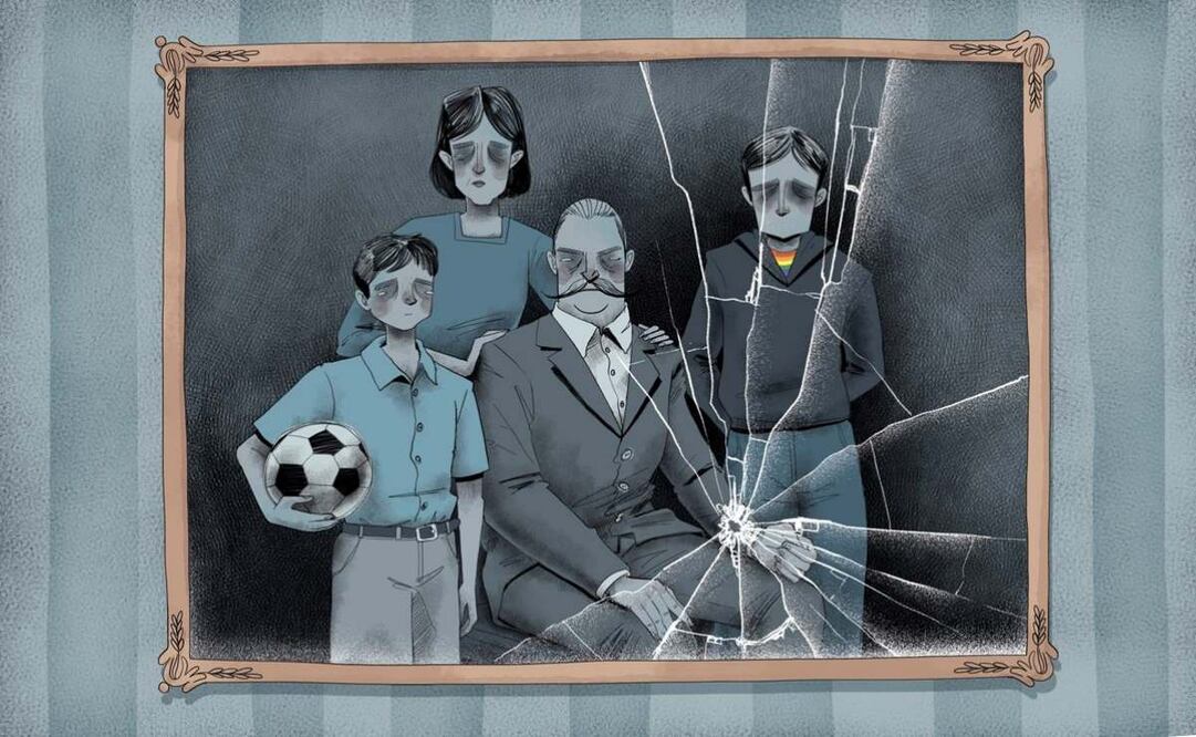 Jóvenes LGBT+, violentados en su familia por ser parte de la diversidad sexual. Ilustración: Ani Cortés. EL UNIVERSAL