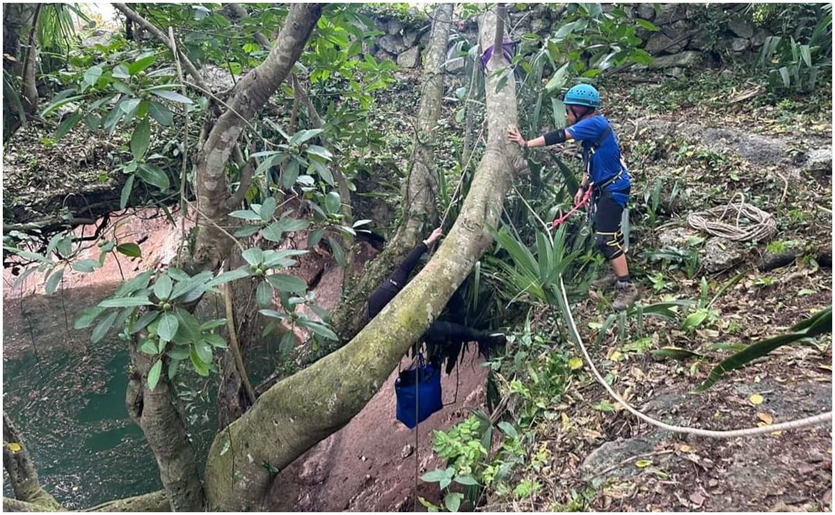 Exploran cenote de Xocén, Yucatán. Foto: Especial