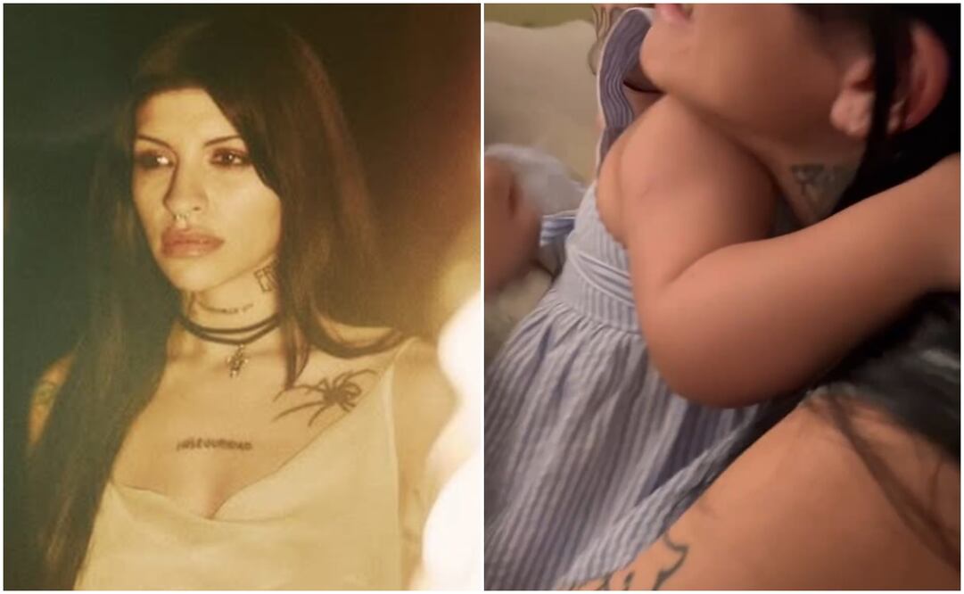 Cazzu abraza conmovida a su hija Inti mientras ven el video de "La cueva", su nueva canción en la que habla de la ruptura con Christian Nodal.