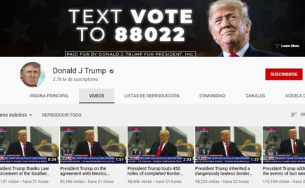 Trump pierde otra cuenta. Ahora YouTube restringe su canal