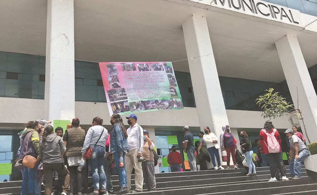 El municipio ha dejado de recibir 400 mdp en 2021 de partidas federa les. Trabajadores han realizado protestas por los salarios. Foto: ARCHIVO EL UNIVERSAL