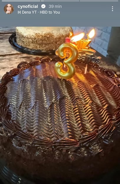 Cynthia Rodríguez comparte el pastel con el que celebraron a su hijo León.
Instagram cynoficial