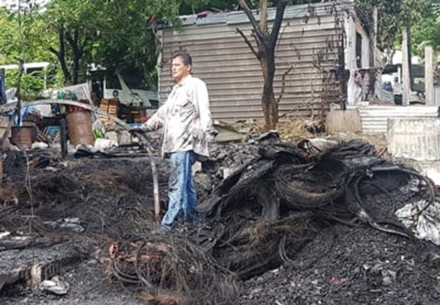 Incendio consume casas de lámina en Veracruz; no hay víctimas