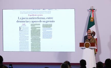 Rosa Icela Rodríguez presenta en la mañera de Sheinbaum “excesos en el Poder Judicial”; exhibe a ministros, jueces y magistrados