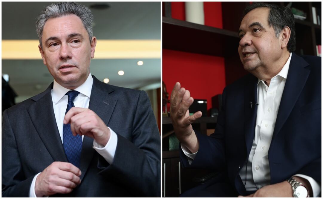 En la fotografía: Manuel Gómez Morín y Héctor Larios, aspirantes a la presidencia nacional del PAN. (Lucía Godínez y Alejandra Leyva / EL UNIVERSAL)