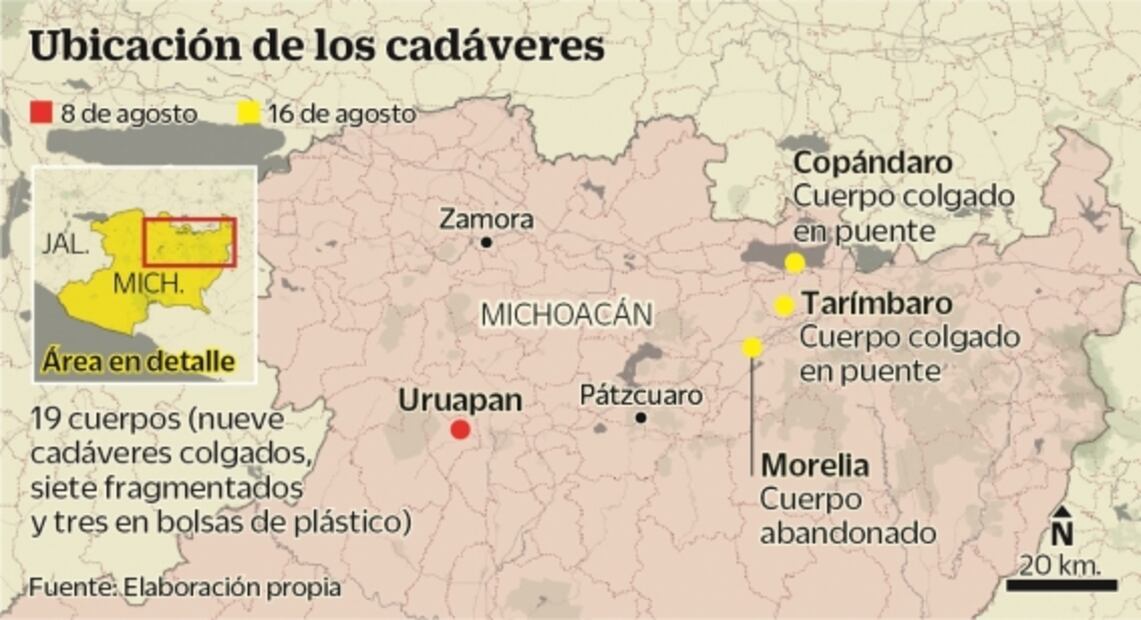 Hallan otros 3 cuerpos en 3 municipios de Michoacán