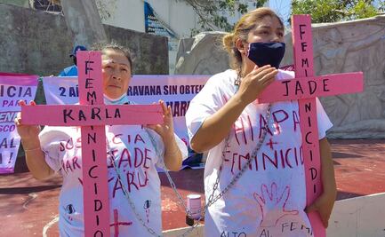 Caravana de madres chiapanecas llega a Juchitán, Oaxaca; buscan justicia por feminicidios de sus hijas
