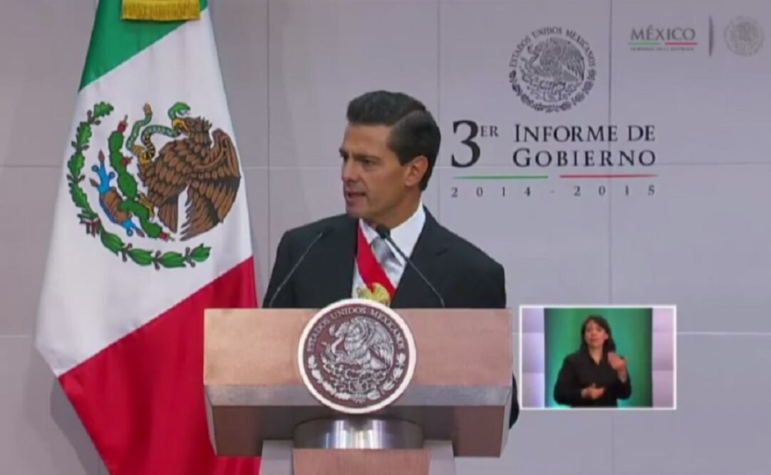 About the implementation of structural reforms President Peña Nieto said that it "is a gradual process that will bring more benefits for Mexican families every year." (Photo: Screen grab from the Presidency's website) 