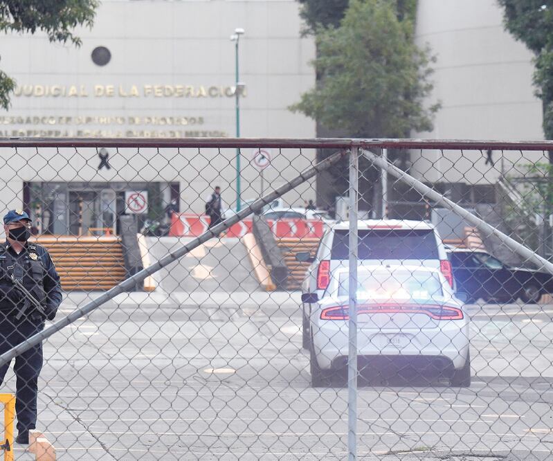 Aspecto general del Reclusorio Norte, donde ingresaron vehículos de escolta. En una de las salas se desarrolló la audiencia virtual a Lozoya. ARMANDO MARTÍNEZ. EL UNIVERSAL