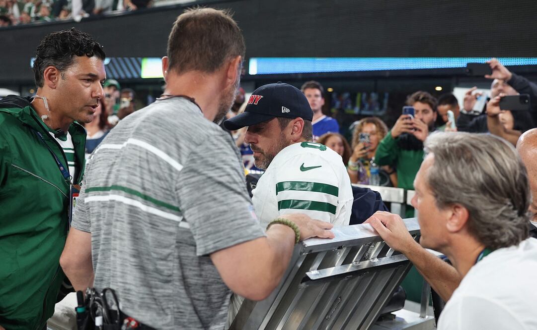 Aaron Rodgers se habría lesionado en tendón de Aquiles; pondría fin a su temporada con los Jets