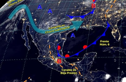 Para este lunes se esperan lluvias fuertes y hasta torbellinos en Coahuila, Nuevo León y Tamaulipas por frente frío 6 