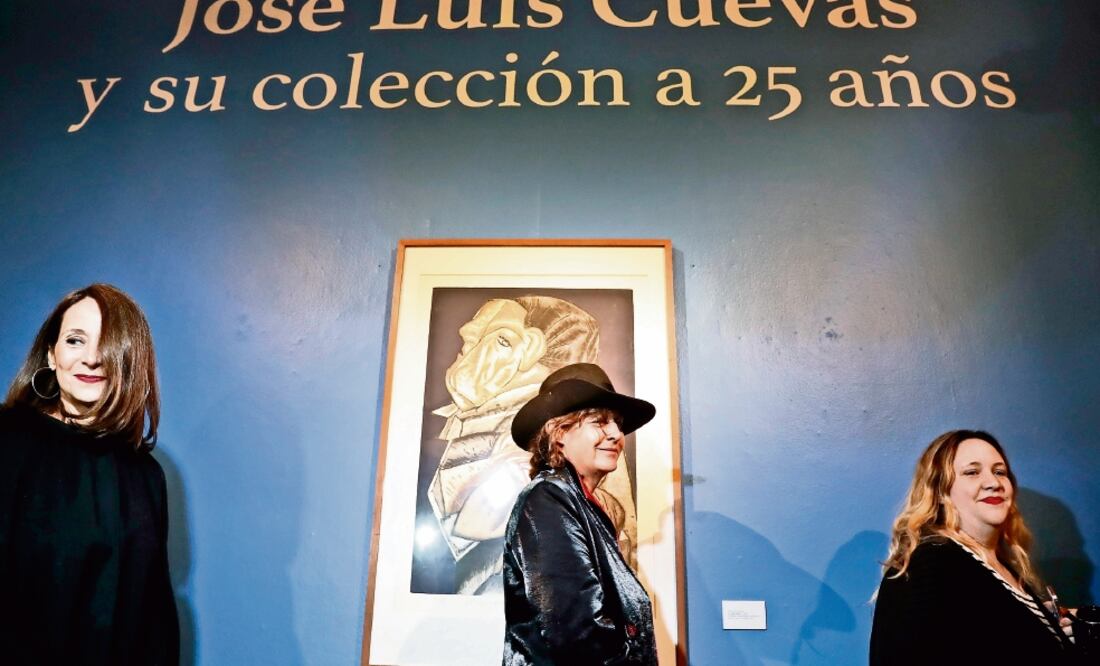 Mariana, Ximena y María José Cuevas en la apertura de la muestra que celebra al recinto que lleva el nombre del artista fallecido el lunes. (CRISTOPHER ROGEL BLANQUET. EL UNIVERSAL)