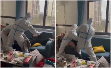 "No sean tan violentos": sacan a hombre a la fuerza de su casa y lo envían a un centro de cuarentena en China