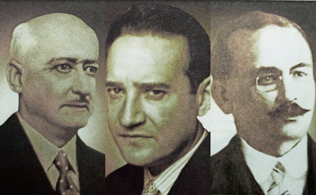 Francisco Lombardo Toledano, Rodolfo Asiain Aguilar y Enrique Moreno Pérez. Fotos: Cortesía del libro semblanzas de ministros de la corte