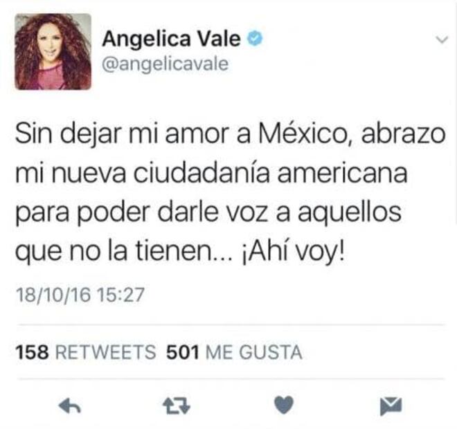 Angélica Vale ya es ciudadana estadounidense