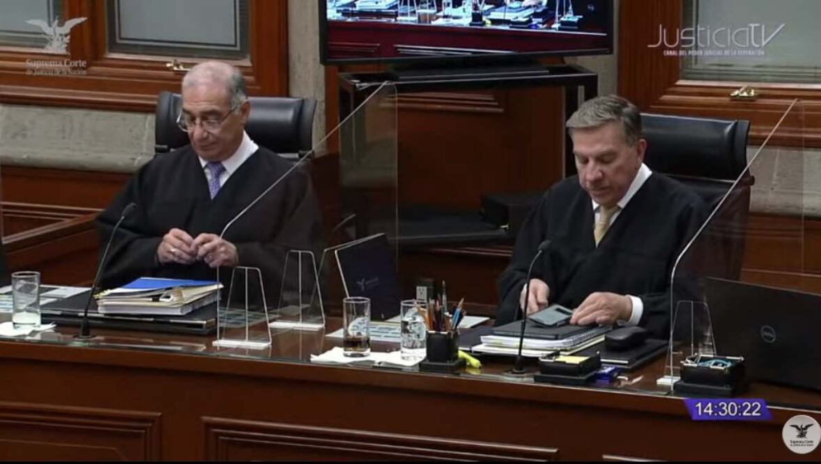 Aspecto de la sesión del 8 de mayo de la Suprema Corte de Justicia de la Nación (SCJN)