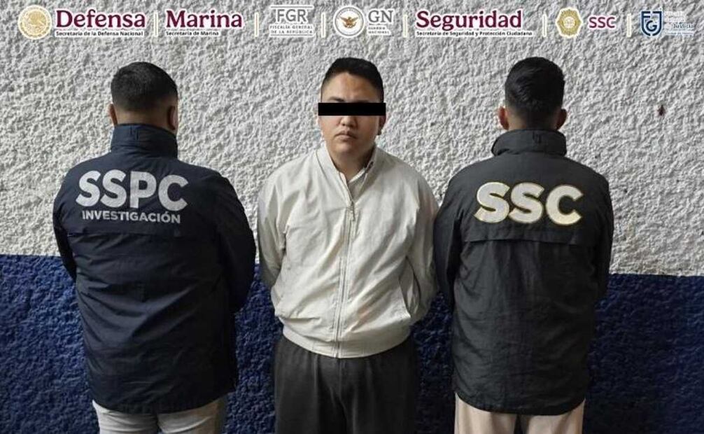 Elementos de las Fuerzas Federales detuvieron a Pedro Ariel “C” de 26 años y Luis Geovanny “S” de 36 años. Foto: SSPC