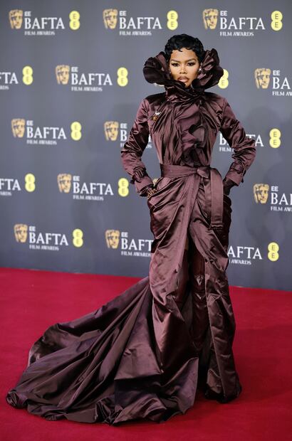 Teyana Taylor en la alfombra roja de los Premios BAFTA.
Foto: EFE / Tolga Akmen