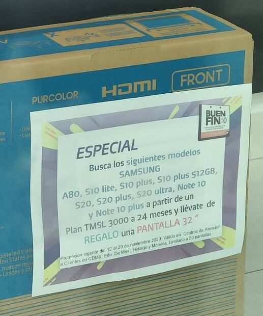 Cliente compra celular... y se lleva una tele gratis, por error en anuncio